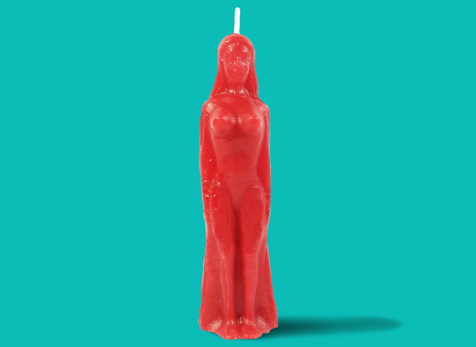 Red Female Figure Candle