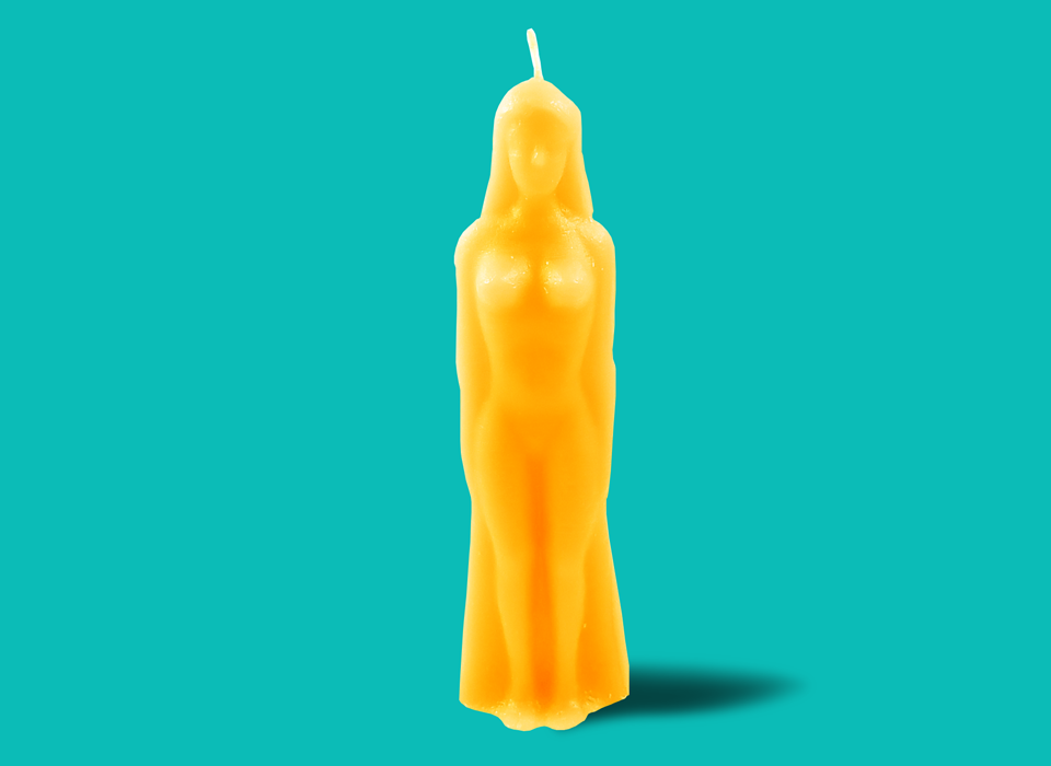Yellow Gold Female Figure Candle