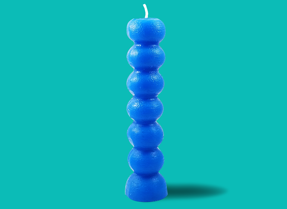 Blue 7 Knob candle (siete nudos)