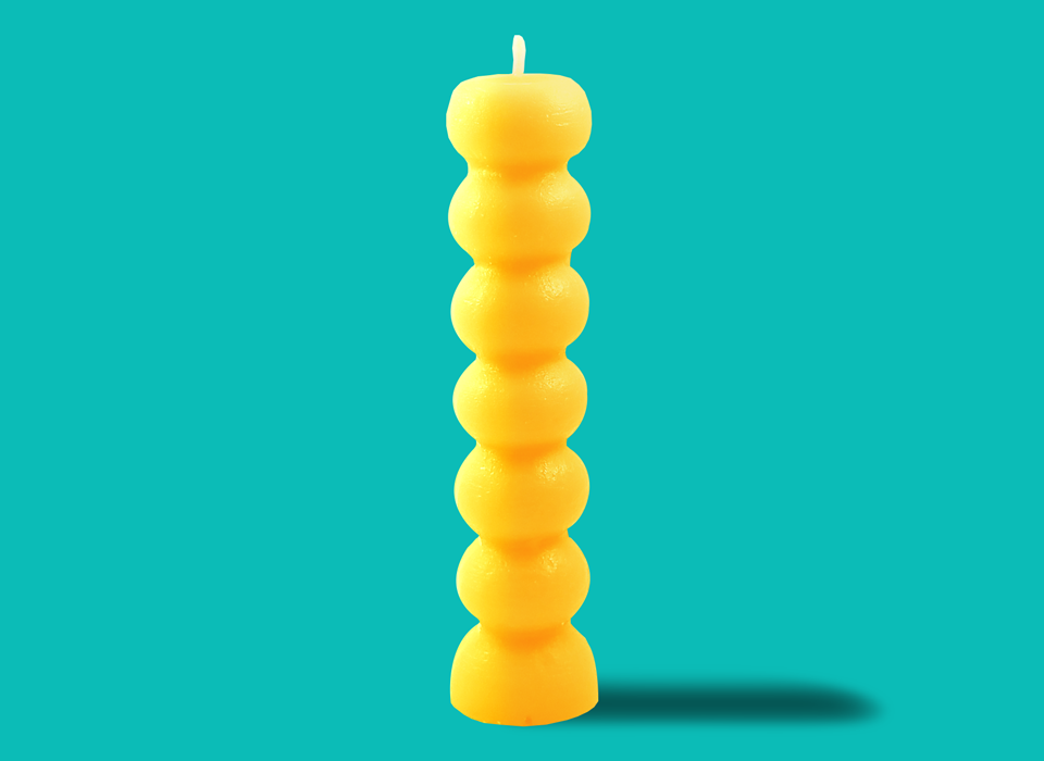 Yellow Gold 7 Knob candle (siete nudos)